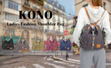 Sac à main KONO pour femme, sac à dos en toile, grand modèle, antivol, sac bandoulière multifonctionnel