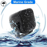 Herdio 4'' Haut-parleur étanche Bluetooth marin 100W robuste pour bateau, montage en surface, pour camping-car, mini-chargeuse, VTT, UTV, RZR, voiturette de golf