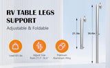 Pieds télescopiques pliants, 21-36 pouces, réglables, en alliage d'aluminium, pour camping-car, ponton
