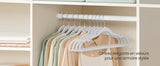 Cintres en Velours, Lot de 30/50, Antiglisse, avec Encoches, Barre pour Pantalons, Crochet Pivotant à 360°, Gain de Place, Épaisseur 0,6 cm, Longueur de 43 cm, Beige Sable/Noir Classique/Gris/Blanc/Rose Clair