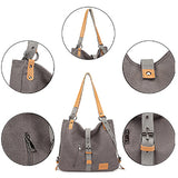 Sac à main KONO pour femme, sac à dos en toile, grand modèle, antivol, sac bandoulière multifonctionnel