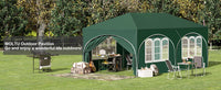 WOLTU Gazebo de pavillon pliant réglable 3x6m avec 6 parois latérales Tente de fête de protection UV étanche avec sac de transport pour pique-nique