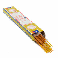 Encens Satya Original 180g Fabriqué en Inde Myrrhe Palo Santo Namaste Méditation Karma Aaruda Sauge Blanche Bois de Santal Sandalo Champa Arbre de Vie Nirvana Mirra Copal Scellé en usine Désodorisant thérapeutique relaxant