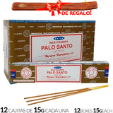 Encens Satya Original 180g Fabriqué en Inde Myrrhe Palo Santo Namaste Méditation Karma Aaruda Sauge Blanche Bois de Santal Sandalo Champa Arbre de Vie Nirvana Mirra Copal Scellé en usine Désodorisant thérapeutique relaxant
