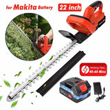 Taille-haie sans fil 21 V, 56 cm (22 pouces), avec batterie 3,0 Ah et chargeur, lame à double action, capacité de coupe de 10 mm (3/5 pouce).