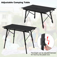 WOLTU Table de camping pliable mobilier d'extérieur table de lit d'ordinateur réglable en hauteur bureau pliant pour pique-nique jardin voyage randonnée