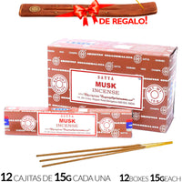 Encens Satya Original 180g Fabriqué en Inde Myrrhe Palo Santo Namaste Méditation Karma Aaruda Sauge Blanche Bois de Santal Sandalo Champa Arbre de Vie Nirvana Mirra Copal Scellé en usine Désodorisant thérapeutique relaxant