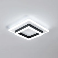 Plafonnier carré en acrylique plafonnier LED moderne, plafonniers LED blancs 6500K pour chambre bureau cuisine salon