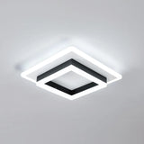 Plafonnier carré en acrylique plafonnier LED moderne, plafonniers LED blancs 6500K pour chambre bureau cuisine salon