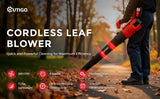 Souffleur de feuilles sans fil OUTIGO, avec 2 batteries de 4,5 Ah et 2 tubes, puissant et léger, idéal pour le dépoussiérage, le déneigement, le jardinage et les travaux de terrassement.