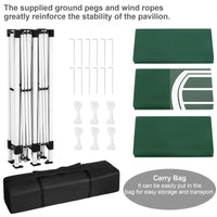 WOLTU Gazebo de pavillon pliant réglable 3x6m avec 6 parois latérales Tente de fête de protection UV étanche avec sac de transport pour pique-nique