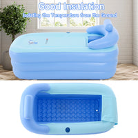 Baignoire gonflable pliable avec pompe à air électrique pour adultes, bébés et enfants, idéale pour la piscine et le spa. Dossier et accoudoirs inclus.