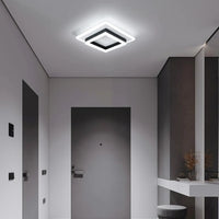 Plafonnier carré en acrylique plafonnier LED moderne, plafonniers LED blancs 6500K pour chambre bureau cuisine salon