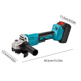 Meuleuse d'angle électrique sans balais 1000 W, 125 mm, 3 vitesses, outil de découpe et de travail du bois, compatible avec les batteries Makita 18 V.