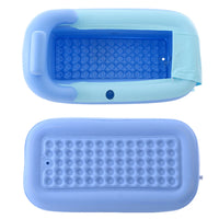 Baignoire gonflable pliable avec pompe à air électrique pour adultes, bébés et enfants, idéale pour la piscine et le spa. Dossier et accoudoirs inclus.