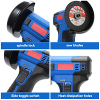 Meuleuse d'angle miniature 12 V 19 500 tr/min, sans fil, batterie lithium rechargeable, puissance Cushing.