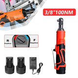 Tournevis Électrique Rechargeable Sans Fil, Vis de Retrait, Écrou, Outils de Réparation de Voiture, Cliquet à Angle Droit, 3/8