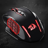Souris gaming optique Redragon M913, 16 000 DPI, filaire 2,4 GHz et sans fil RGB, 16 boutons programmables, noir et blanc