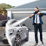 50Bar 200W Wireless High Pressure Car Wash Washer Gun 30000mAh Battery Foam Generator Water Gun Cleaner Car Washing Machine