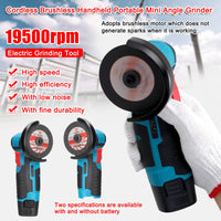 Meuleuse d'angle miniature 12 V 19 500 tr/min, sans fil, batterie lithium rechargeable, puissance Cushing.