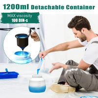 Pistolet à peinture HYCHIKA 1200 ml, 4 buses, 600 W, facile à utiliser, haute qualité, outil électrique