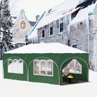 WOLTU Gazebo de pavillon pliant réglable 3x6m avec 6 parois latérales Tente de fête de protection UV étanche avec sac de transport pour pique-nique