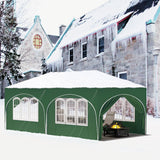 WOLTU Gazebo de pavillon pliant réglable 3x6m avec 6 parois latérales Tente de fête de protection UV étanche avec sac de transport pour pique-nique