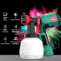 Pistolet à peinture HYCHIKA 1200 ml, 4 buses, 600 W, facile à utiliser, haute qualité, outil électrique