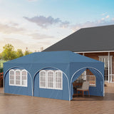 WOLTU Gazebo de pavillon pliant réglable 3x6m avec 6 parois latérales Tente de fête de protection UV étanche avec sac de transport pour pique-nique