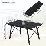 WOLTU Table de camping pliable mobilier d'extérieur table de lit d'ordinateur réglable en hauteur bureau pliant pour pique-nique jardin voyage randonnée