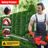 Taille-haie sans fil 21 V, 56 cm (22 pouces), avec batterie 3,0 Ah et chargeur, lame à double action, capacité de coupe de 10 mm (3/5 pouce).