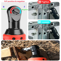 Tournevis Électrique Rechargeable Sans Fil, Vis de Retrait, Écrou, Outils de Réparation de Voiture, Cliquet à Angle Droit, 3/8