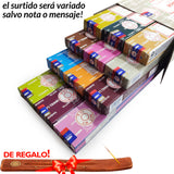 Encens Satya Original 180g Fabriqué en Inde Myrrhe Palo Santo Namaste Méditation Karma Aaruda Sauge Blanche Bois de Santal Sandalo Champa Arbre de Vie Nirvana Mirra Copal Scellé en usine Désodorisant thérapeutique relaxant