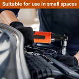 Tournevis Électrique Rechargeable Sans Fil, Vis de Retrait, Écrou, Outils de Réparation de Voiture, Cliquet à Angle Droit, 3/8