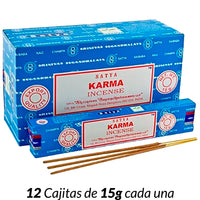 Encens Satya Original 180g Fabriqué en Inde Myrrhe Palo Santo Namaste Méditation Karma Aaruda Sauge Blanche Bois de Santal Sandalo Champa Arbre de Vie Nirvana Mirra Copal Scellé en usine Désodorisant thérapeutique relaxant