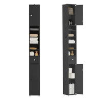 Armoire de salle de bain haute SoBuy BZR34 à 5 compartiments, 1 tiroir et portes, blanche, dimensions approximatives : 20 x 180 x 20 cm.