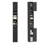 Armoire de salle de bain haute SoBuy BZR34 à 5 compartiments, 1 tiroir et portes, blanche, dimensions approximatives : 20 x 180 x 20 cm.