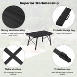 WOLTU Table de camping pliable mobilier d'extérieur table de lit d'ordinateur réglable en hauteur bureau pliant pour pique-nique jardin voyage randonnée