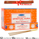 Encens Satya Original 180g Fabriqué en Inde Myrrhe Palo Santo Namaste Méditation Karma Aaruda Sauge Blanche Bois de Santal Sandalo Champa Arbre de Vie Nirvana Mirra Copal Scellé en usine Désodorisant thérapeutique relaxant