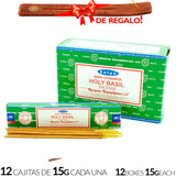 Encens Satya Original 180g Fabriqué en Inde Myrrhe Palo Santo Namaste Méditation Karma Aaruda Sauge Blanche Bois de Santal Sandalo Champa Arbre de Vie Nirvana Mirra Copal Scellé en usine Désodorisant thérapeutique relaxant