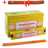 Encens Satya Original 180g Fabriqué en Inde Myrrhe Palo Santo Namaste Méditation Karma Aaruda Sauge Blanche Bois de Santal Sandalo Champa Arbre de Vie Nirvana Mirra Copal Scellé en usine Désodorisant thérapeutique relaxant