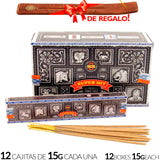 Encens Satya Original 180g Fabriqué en Inde Myrrhe Palo Santo Namaste Méditation Karma Aaruda Sauge Blanche Bois de Santal Sandalo Champa Arbre de Vie Nirvana Mirra Copal Scellé en usine Désodorisant thérapeutique relaxant