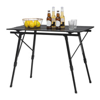WOLTU Table de camping pliable mobilier d'extérieur table de lit d'ordinateur réglable en hauteur bureau pliant pour pique-nique jardin voyage randonnée