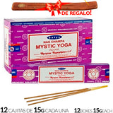 Encens Satya Original 180g Fabriqué en Inde Myrrhe Palo Santo Namaste Méditation Karma Aaruda Sauge Blanche Bois de Santal Sandalo Champa Arbre de Vie Nirvana Mirra Copal Scellé en usine Désodorisant thérapeutique relaxant