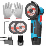 Meuleuse d'angle miniature 12 V 19 500 tr/min, sans fil, batterie lithium rechargeable, puissance Cushing.