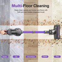 Aspirateur sans fil Inse S7P, 60 kPa, bac à poussière de 1,3 L, batterie amovible, pour poils d'animaux, tapis et sols durs