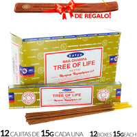 Encens Satya Original 180g Fabriqué en Inde Myrrhe Palo Santo Namaste Méditation Karma Aaruda Sauge Blanche Bois de Santal Sandalo Champa Arbre de Vie Nirvana Mirra Copal Scellé en usine Désodorisant thérapeutique relaxant