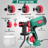 Pistolet à peinture HYCHIKA 1200 ml, 4 buses, 600 W, facile à utiliser, haute qualité, outil électrique