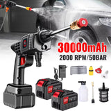 Nettoyeur à eau haute pression sans fil, odorà eau, générateur de pulvérisation de mousse, machine à laver de voiture, maison, outils de livres, Max 70Bar, 30000mAh