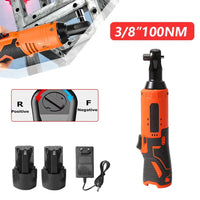 Tournevis Électrique Rechargeable Sans Fil, Vis de Retrait, Écrou, Outils de Réparation de Voiture, Cliquet à Angle Droit, 3/8